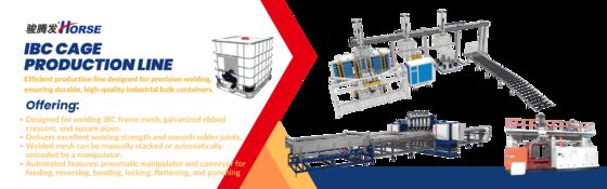 उच्च गति वाली पूरी तरह से स्वचालित IBC टन बैरल उत्पादन लाइन