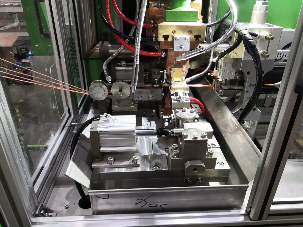 120KVA वायर वेल्डिंग मशीन स्वचालित कॉपर कटिंग मेटैलिक लाइन वेल्डर 3
